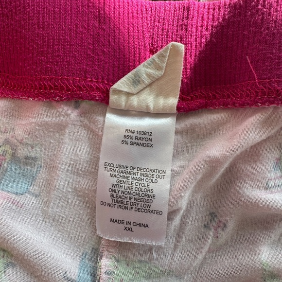 Womens Pajama Pants  with Pink Camper Print - Size XXL - Picture 6 of 7